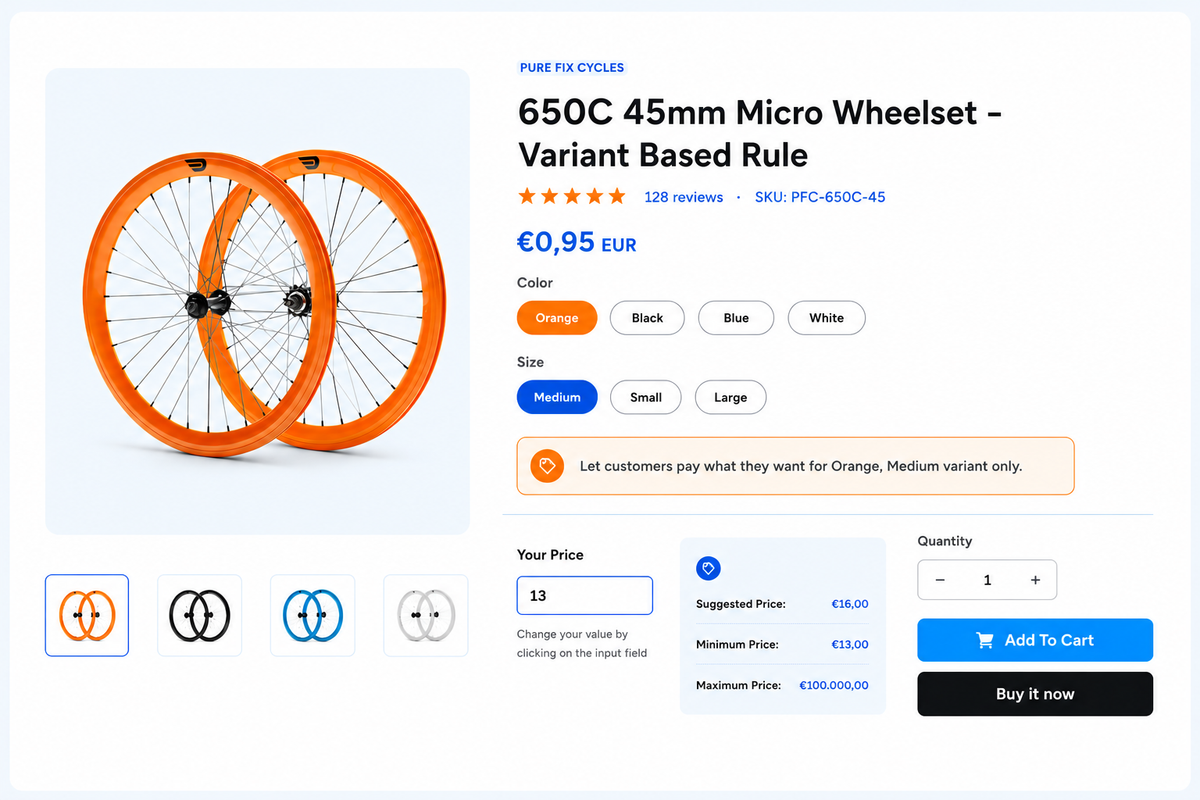 Product Variant Based Rules